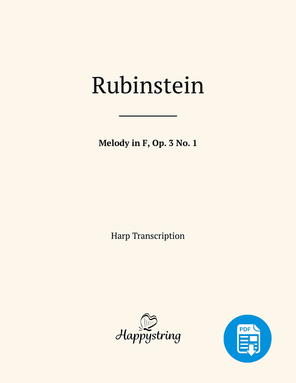 Melody in F by Anton Rubinstein, Edited by by Rachel Green - PDF Download